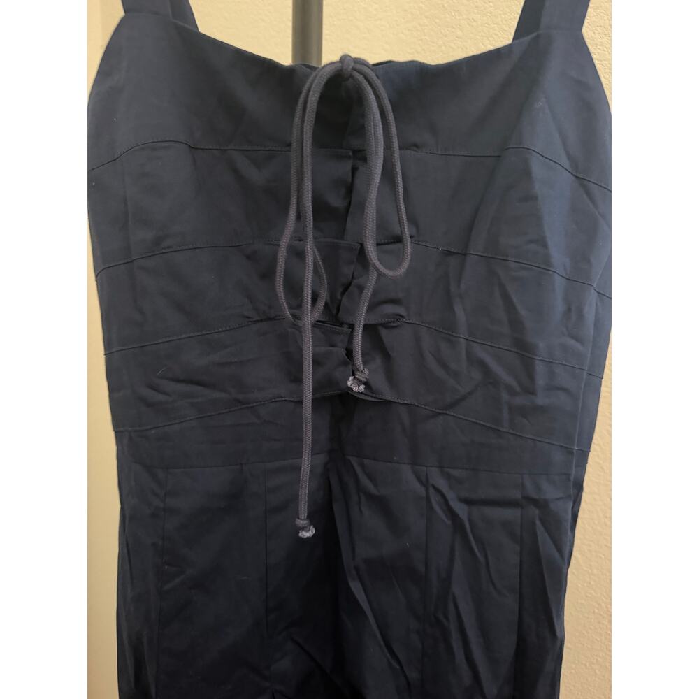 New O.P.T blue cotton maxi dress $222 sz 4 - Picture 3 of 4
